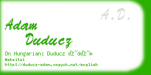 adam duducz business card